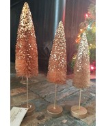 Bethany Lowe Fall Halloween Set of 3 Traditional Fall Bottle Brush Trees... - $24.99