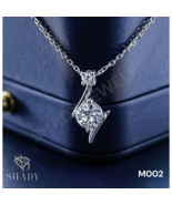 [M002] Luxury 925 Silver Moissanite Necklace | GRA Certified | Rhodium F... - $135.00