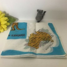 Vtg Australian Handkerchief Hankie Koala Bear Pencil Sharpener Kangaroo Cotton  - £12.60 GBP