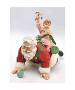Kurt Adler Grandpa Santa&#39;s Piggy Back Marjorie Rothberg Fabriche 1993 VT... - $49.99