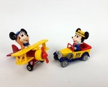 Vintage Walt Disney Mickey Mouse TOMY Airplane Biplane &amp; Car No.PD-1 No.... - $16.82