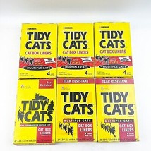 SIX boxes Purina Tidy Cats Standard Litter Box Liners 4 Liners ea Some B... - £61.32 GBP