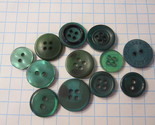 Vintage lot of Sewing Buttons - Large Mix of Green&#39;s #4 - $15.00