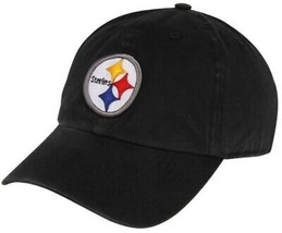 Pittsburgh Steelers NFL Team Apparel Black Relaxed Slouch Dad Hat Cap Adult Mens - £18.12 GBP