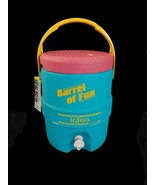 NWT Vintage IGLOO Barrel of Fun Teal 2 Gallon Jug Party Dispenser Cooler... - £27.92 GBP