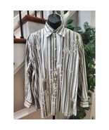 Quay-West Men&#39;s White &amp; Green Cotton Collared Long Sleeve Button Down Sh... - €28,07 EUR