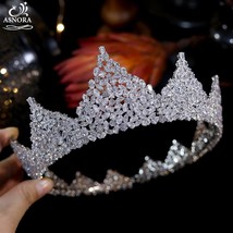 Fashion Tiaras Vintage Crystal Crown Bridal Headdress Wedding Hair Accessories R - £162.57 GBP