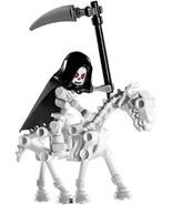 Lego Castle Skeleton Reaper Minifigure with Skeleton Horse from 7079 NEW - $34.00