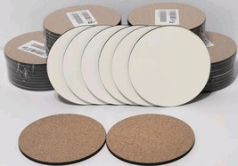 Circle Shaped MDF Sublimation Blank Coasters With Cork Backing - 58 Piec... - $1,042.05 MXN