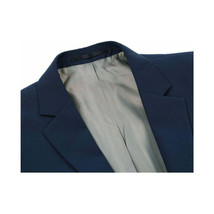 Men RENOIR suit Solid Two Button Business Formal Year Round Slim Fit 201-19 Navy image 3