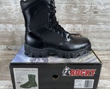 Rocky Mens Alpha Force 8&quot; Waterproof Tactical Duty Zipper Boots Black 8.... - $79.15