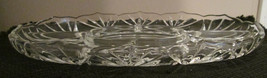 LEAD CRYSTAL OVAL RELISH TRAY DISH  CENTERPIECE - $16.39