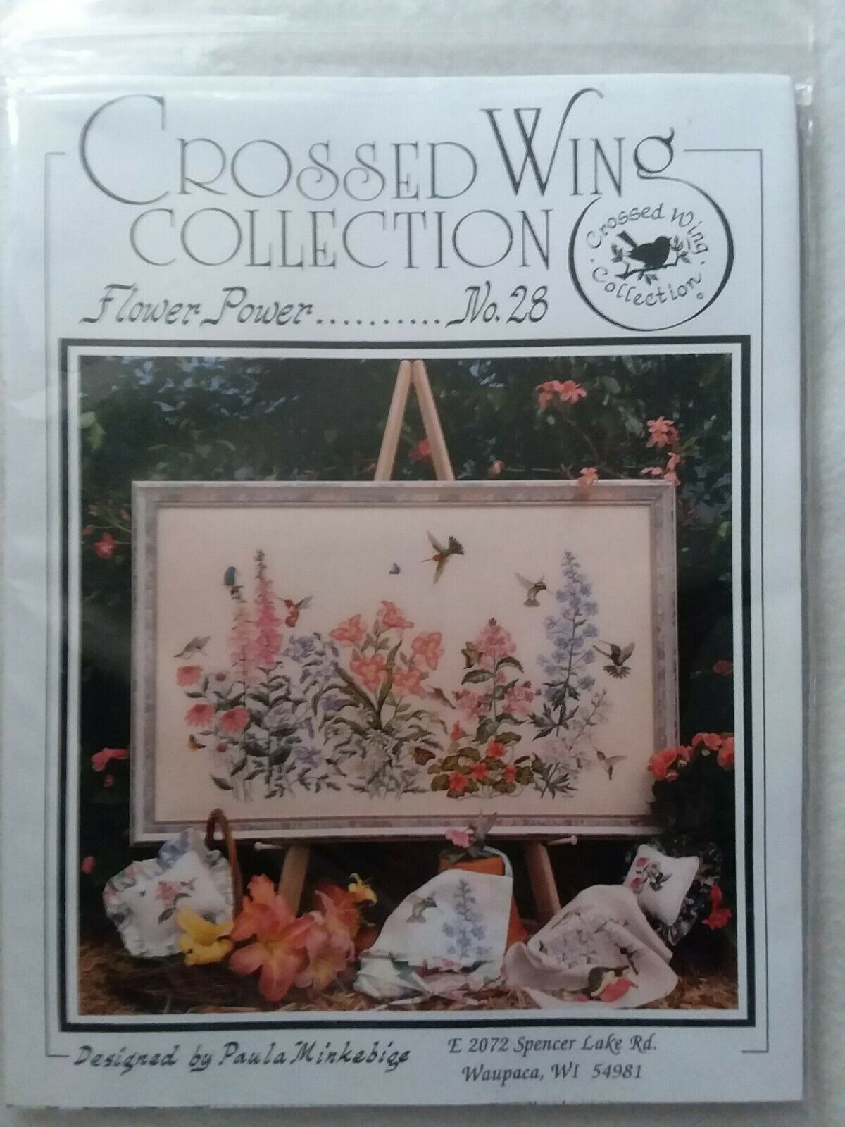 NEW Crossed Wing Collection Counted Cross Stitch Pattern Flower Power #28 NIP - $26.99