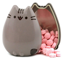 Pusheen Sweets! Web Comic Cat Strawberry Treat-Shaped Candy Metal Tin NEW SEALED - £3.12 GBP