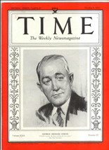 Magazine Time George M. Cohan October 9 1933 - £19.70 GBP