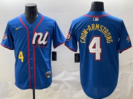 Men&#39;s All Stars 2025 Chicago Cubs 4 Pete Crow-Armstrong Baseball Js Blue - $1,257.00 MXN
