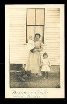 Vintage Real Photo Postcard Genealogy Mrs Harry Clark &amp; Children Kennebu... - $239.70 MXN