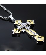 BRAND NEW Drop Dead Gorgeous 24k Gold Filled Cross on Chain~Gift Bag Inc... - £16.14 GBP