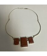 Artisan Crafted Three Piece Jasper Pendant On 925 Silver 3 Piece 16”Neck... - $994.27 MXN