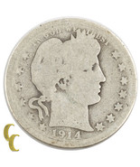 1914-S Barber Silver Quarter 25c (AG) About Good Condition - $72.72