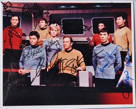 Star Trek Tos Cast Signed Photo X8 - William Shatner, Leonard Nimoy, D. Kelley + - $2,995.00
