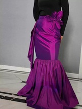 Purple Mermaid Maxi Skirt Women Holiday Outfit Custom Size Long Mermaid Skirts image 2
