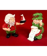 1980 Rubber Figures Santa &amp; Mrs Claus Checking Lists 2.5&quot; Wm Berrie Port... - $221.25 MXN