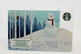 Starbucks Coffee 2013 Gift Card Christmas Snowman Snow Angels Tree Zero ... - $10.84