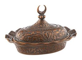 LaModaHome Copper Oval Sugar Bowl with Lid for Home, Kitchen and Wedding Party,  - $24.70