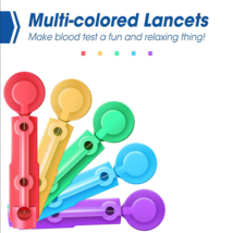 Lancets for Blood Sugar Testing 30 Gauge Multicolored 600ct - $11.00