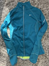 Nike Running Small Teal Blue Full Zip Womens Coat Dri-Fit - £15.97 GBP