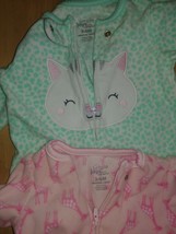 Simple Joys made by Carter&#39;s one piece footies fleece 3-6m lot of 2 pink mint - £9.15 GBP