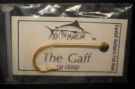 Ralph Marlin Neck Tie Clasp The Gaff Authentic Fish Hook Unused Label Ba... - $9.99