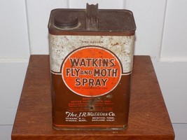 Vintage Watkins Fly and Moth Spray Empty One Gallon Can - $451.20 MXN