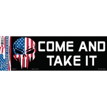 BM0167 Black U.S. Flag Demon &quot;COME AND TAKE IT&quot; Sticker (3.5x10&#39;&#39;) - £6.64 GBP