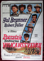 1966 Original Movie Poster Return Magnificent Seven Yul Brynner Kennedy Western - £37.25 GBP