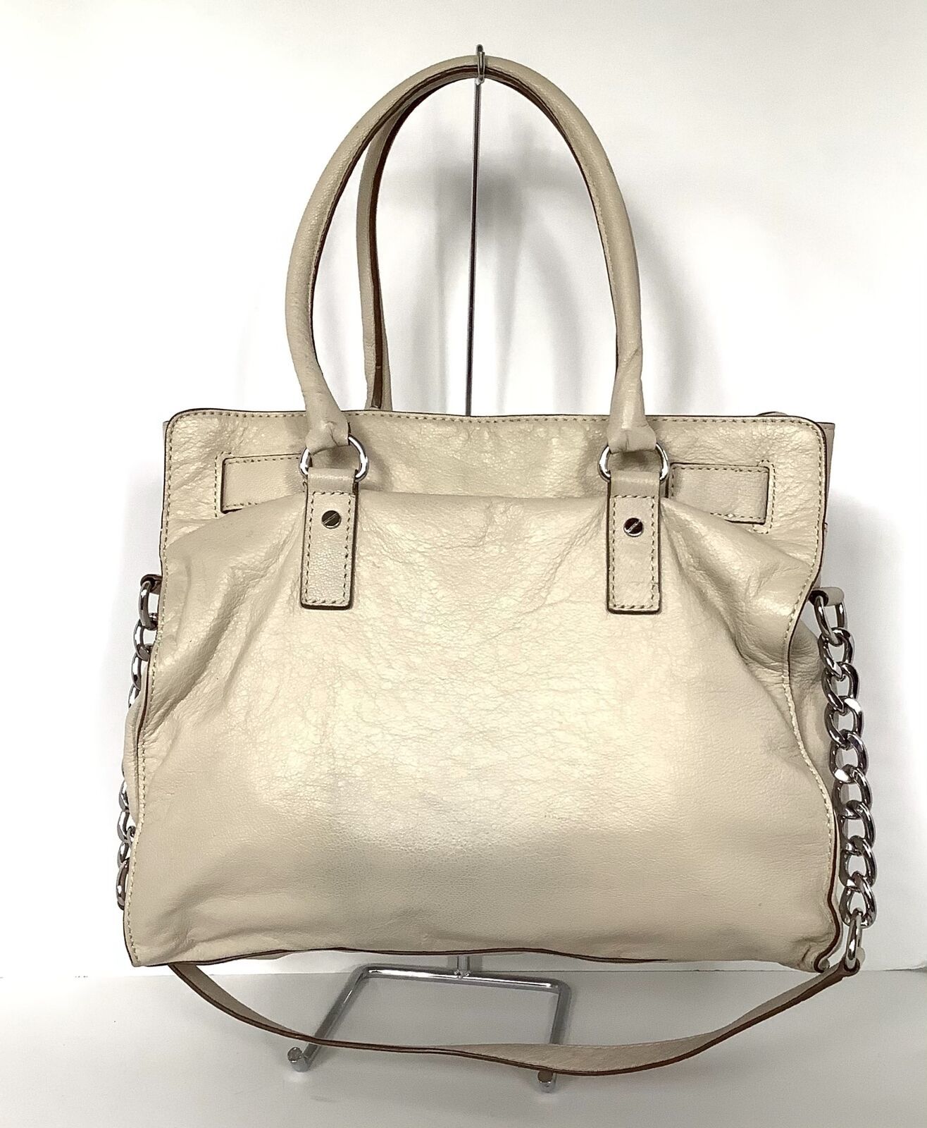 Primary image for Michael MICHAEL KORS Hamilton Butter Soft Grain Leather Satchel/Tote, Ivory