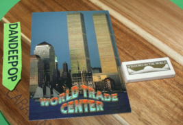 New York City Twin Towers Original Word Trade Center Post Card And Matchbox - £23.45 GBP