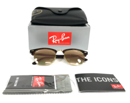 Ray-Ban Sunglasses RB3016 CLUBMASTER 990/70 Red Havana w/ Copper Flash Gradient - $128.69