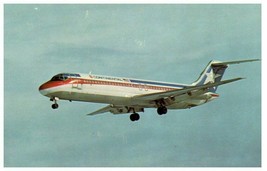 Continental Airlines McDonnell Douglas DC9 Airplane in Flight Postcard  - £5.81 GBP