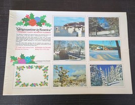 Vintage 17 Christmastime in America Reversible Placemats Laminated In Orig Box - £37.37 GBP