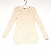 Jeanne Pierre Women&#39;s Cream Pockets Sweater Size Medium - £10.27 GBP