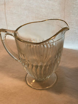 Anniversary Crystal Creamer With Gold Trim Depression Glass - £10.38 GBP