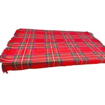 Hamilton House Edinburgh Plaid Fringe Tartan Plaid Blanket Throw Vintage - $39.59
