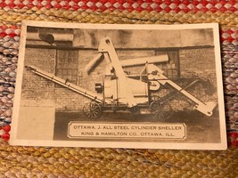 1900s King &amp; Hamilton Co. Ottawa Il Cylinder Sheller Farm Equipment Postcard - £11.59 GBP