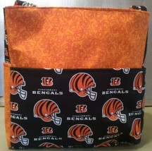 Bengals Football NFL Cincinnati Ohio Orange Purse/Project Bag Handmade 1... - £29.14 GBP