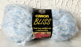 Caron Bliss Yarn Plush Furry Softness with Shine - 1 Skein Color Blue Sky #10 - £5.26 GBP