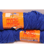 Blue Magic Match Yarn Skeins KnittingWorsted Weight 4 Ply 4 Oz Lot of 2 Vtg - £9.32 GBP
