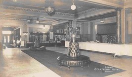 Stratford Hotel Lobby Interior Chicago Illinois 1910s Real Photo postcard - £15.78 GBP