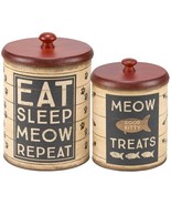 2 Cat Treat Storage Canisters with Lids - SALE - $47.85 CAD